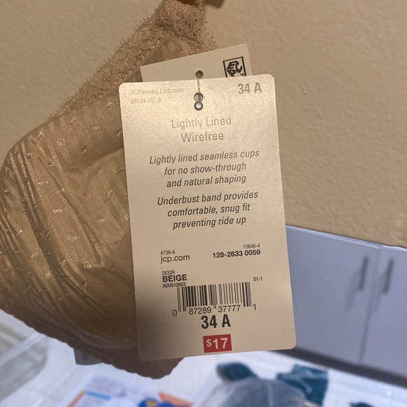 JCPenney Bras this model in size 36B White, 34A & 34C Beige, NWT - Picture 10 of 10